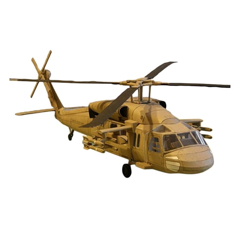 Magideal - 1/33 Modelo De Avión Uh-60 Rompecabezas De Juguete Adornos Coleccionables Diy Adornos De Exhibición Estante Del Hogar Adornos De Escritorio De