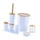 thumbnail image 4 of Juego De Accesorios De Baño Jabonera Con Bote De Basura Para Casa, Granja, Apartamento, Blanco A, 4 of 5