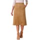 thumbnail image 1 of INSPIRE CHIC Falda de Mujer de Gamuza Sintética con Cintura Alta Elástica para Otoño e Invierno, Falda Midi en Línea A con Bolsillos M Marrón, 1 of 6
