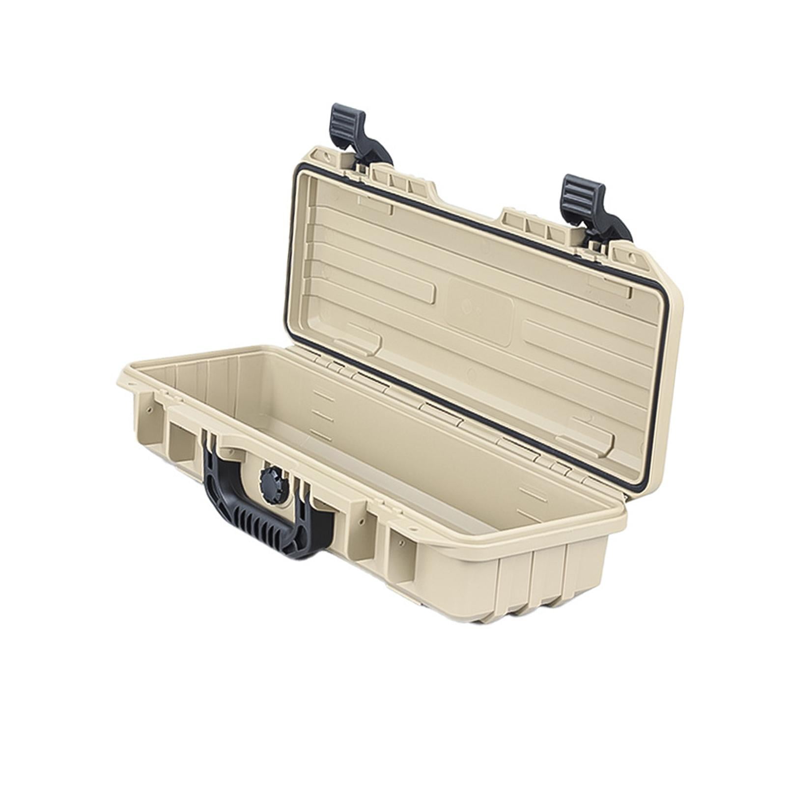 Ioensy - Caja De Herramientas Larga, Accesorios De Garaje, Reparaciones Mecánicas, Piezas Pequeñas Duraderas, Caja De Herramientas De Color Caqui