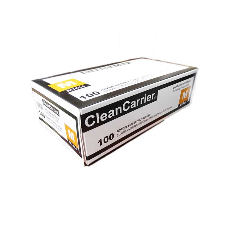 Guantes De Nitrilo Negro Talla M Cleancarrier