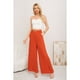thumbnail image 2 of Pantalon Palazzo Algodon Mujer Tipo Lino Bota Ancha Hebilla 3006, 2 of 4