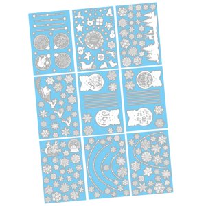 Magideal - 9 Pegatinas Navideñas Para Ventana, Decoración De Pared, Alce Fácil De Instalar, Pegatinas De Pvc Para Decoración Del Hogar, Pegatinas Para Ventanas P