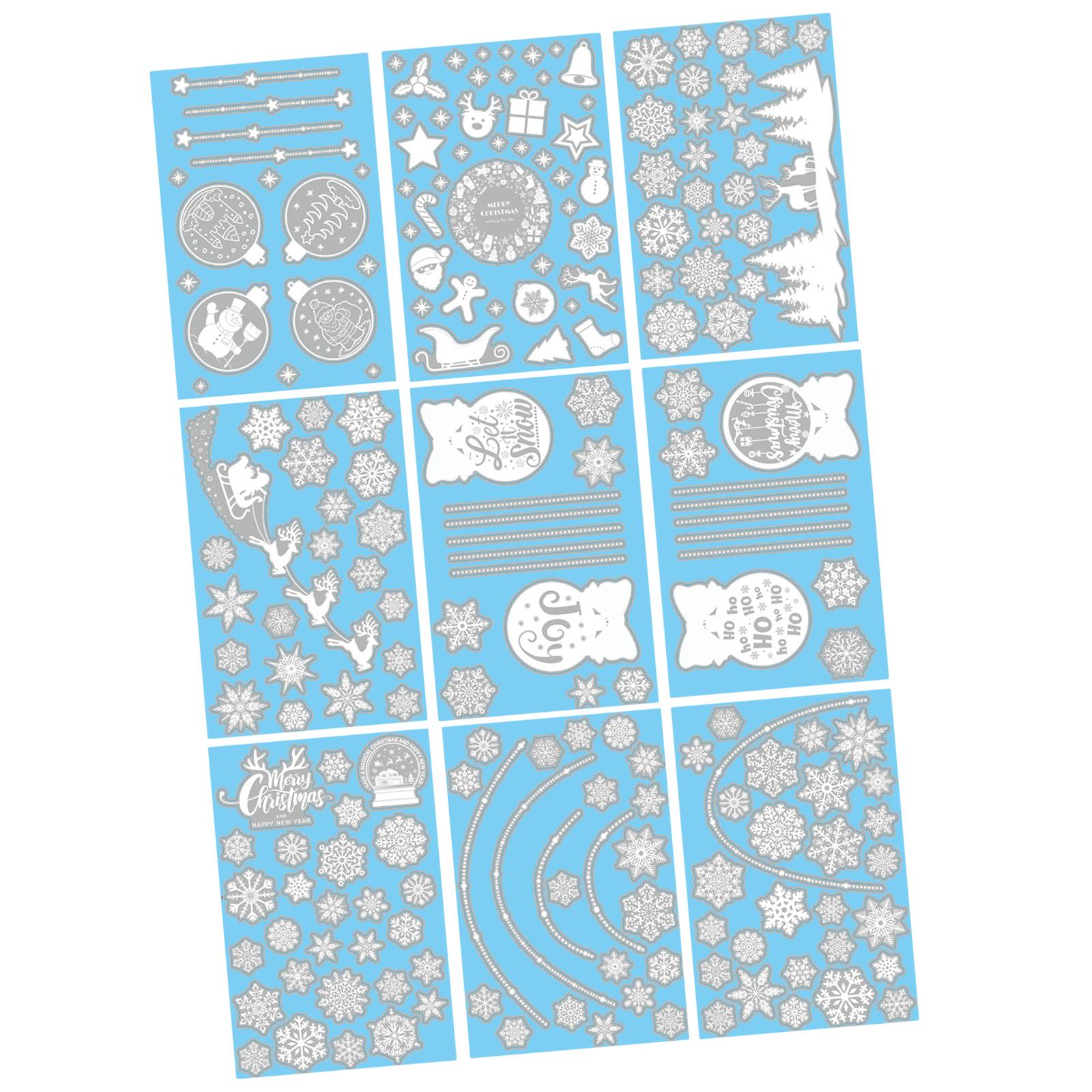 Magideal - 9 Pegatinas Navideñas Para Ventana, Decoración De Pared, Alce Fácil De Instalar, Pegatinas De Pvc Para Decoración Del Hogar, Pegatinas Para Ventanas P