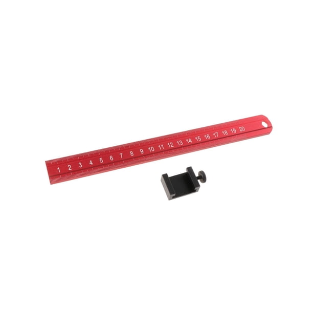 Regla de posicionamiento de carpintería de aluminio, fácil de usar, portátil, 20-60cm/7,87-23,62 pulgadas, accesorios, bloque de regla para carpinterí Estilo A