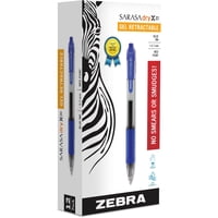 Zebra Pen - Bolígrafos De Gel Zebra Sarasa Dry X20, 0,7 Mm, Tinta Azul, Paquete De 12