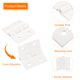 thumbnail image 4 of Uxcell 4Pack 45x34mm Bisagras Acrílicas Hardware Bisagra Plegable con Agujero de Montaje Blanco, 4 of 6