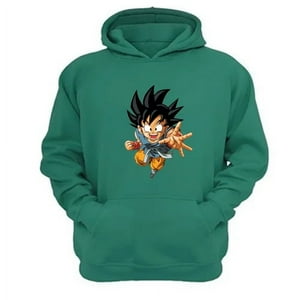 Genérico - Polerón Canguro Goku Verde Aguamarina Talla Xl Unisex