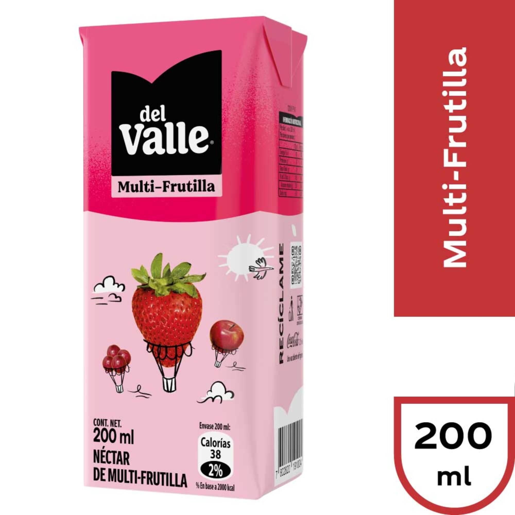 Néctar Multi-frutilla Caja 200 ml Del Valle