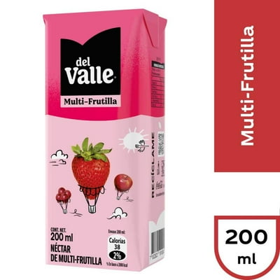 Néctar Multi-Frutilla Caja 200 Ml Del Valle