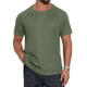 thumbnail image 1 of INSPIRE CHIC Camiseta Clásica de Tela de Gofre para Hombre con Cuello Redondo y Mangas Cortas Raglán XL Verde Oliva, 1 of 6