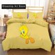 thumbnail image 1 of v333 Bed Sheets Cartoon T-Tweetys Bird Bedding Set Boys Girls Twin Queen King Size Duvet Cover Pillowcase Bed boys Adult Bedroom 3-Piece Bedding Set (1 Duvet Cover + 2 Pillow Shams) Bed Sheets ju333, 1 of 5