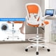 thumbnail image 3 of Silla de dibujo Primy Tall Office con reposabrazos y reposapiés, color naranja, 3 of 6