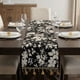 thumbnail image 2 of REGALWOVEN Camino de Cocina Floral con Flecos para Decoración de Cocina y Mesa de Comedor Negro 13.8x70.9 pulgadas, 2 of 6