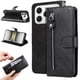 thumbnail image 1 of Funda con Cremallera para Tecno Spark 40 4G, Carcasa Cartera de Cuero PU con Soporte y Tarjetero, 1 of 5