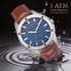 thumbnail image 3 of Reloj Perry Ellis Solar Power 42 mm de cuero marrón, 3 of 6