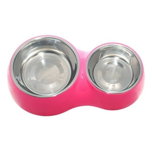 Plato Comida Agua Fucsia Para Perro L Mascan Fucsia