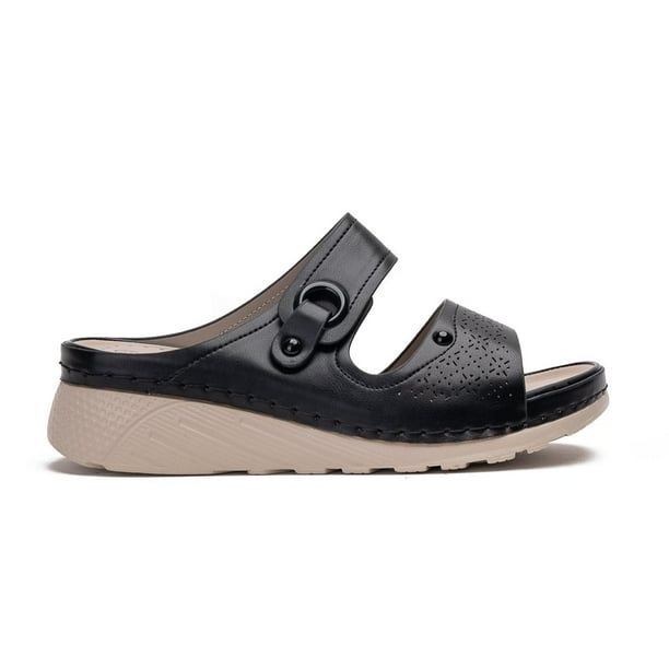 Sandalia Mujer Negro Samanta Thunder Blue