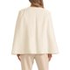 thumbnail image 3 of BLAZER CON MANGAS DE CAPA INSPIRE CHIC para el trabajo de negocios de mujeres Chaqueta casual abierta M Blanca, 3 of 6