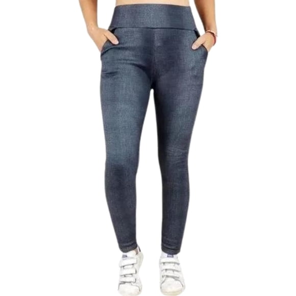 Pantalón Calza Tela Jeans Forro Piel Cierres 338