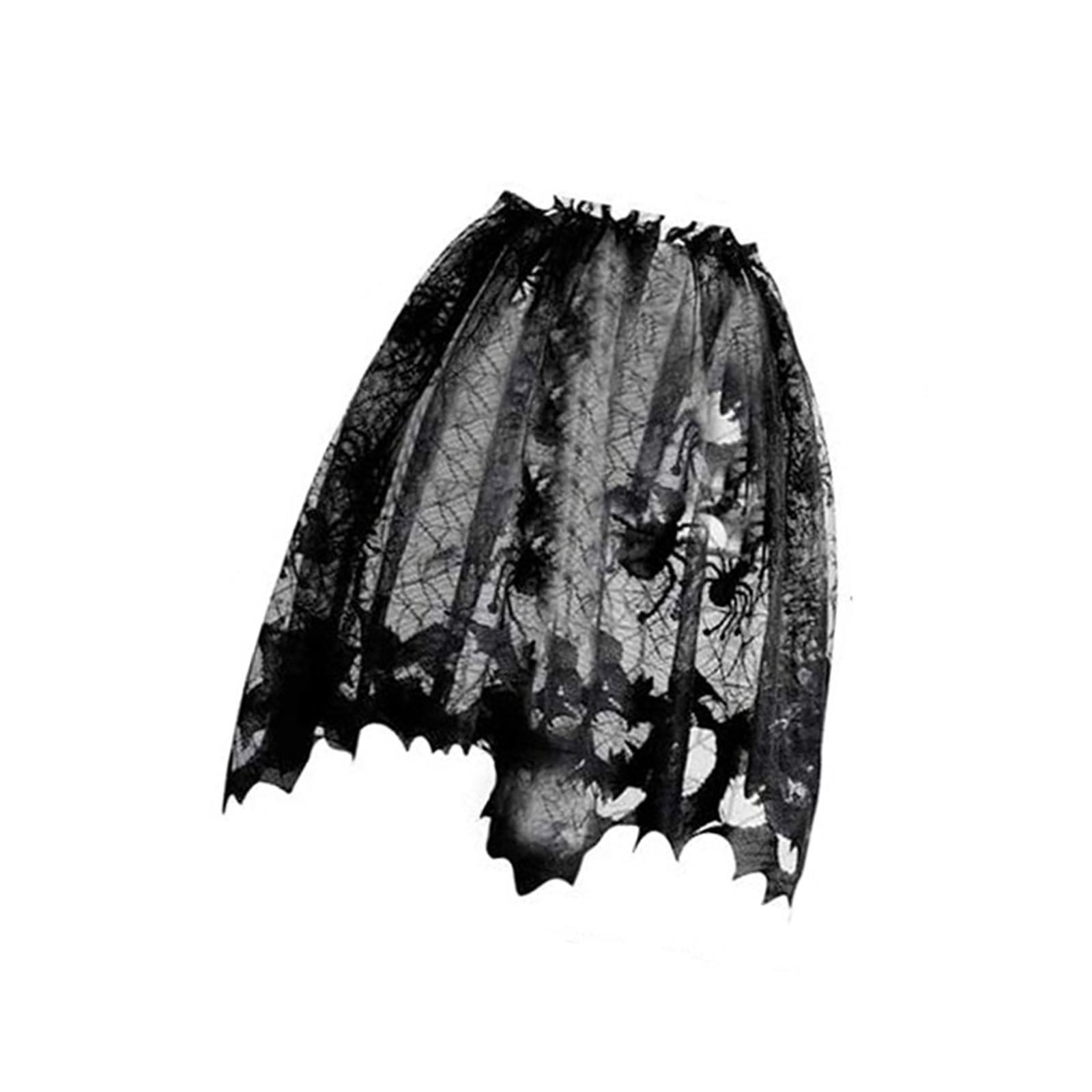 Magideal - Cubierta De Pantalla De Lámpara De Halloween Decoración De Halloween Decoración De Terror Cubierta De Pantalla De Lámpara De Telaraña De Encaje Negro