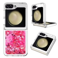 Foxdock - Funda Para Sansung Galaxy Z Flip 6 Con Brillo Líquido, Protección Completa Y Soporte De Anillo Giratorio