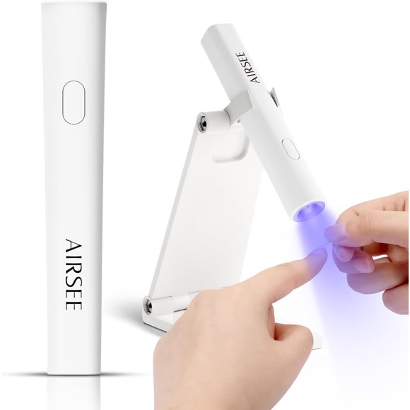 Lámpara UV AIRSEE Mini para uñas, 300 mAh, con soporte