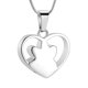 thumbnail image 2 of Collar Con Colgante Conmemorativo De Acero Inoxidable Con Corazón Y Huella De Pata, 2 of 6