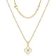 thumbnail image 1 of Collar inicial mujer delicado chapado oro 18K nombre trébol cuatro hojas pequeño, 1 of 6