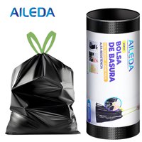 Aileda Bolsa De Basura Con Cordón Mediana 70X90 Cms - Cierre Fácil 1 Rollo Con 10 Unidades