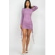 thumbnail image 5 of Vestido Ajustado de Manga Larga Acanalado con Cordón Ajustable, 5 of 5