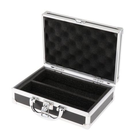 Bothyi - Maleta De Micrófono De Aluminio Portátil Con Asa, Caja De Almacenamiento De Equipo De Micrófono Profesional, 23X16X7,2 Cm