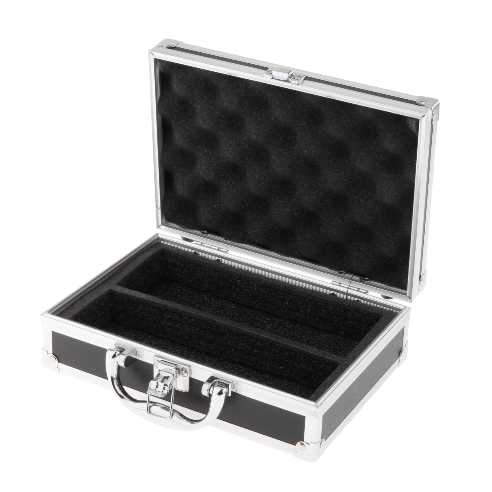 Bothyi - Maleta De Micrófono De Aluminio Portátil Con Asa, Caja De Almacenamiento De Equipo De Micrófono Profesional, 23X16X7,2 Cm