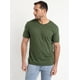 thumbnail image 2 of Polera Manga Corta Cuello V Verde musgo verde oscuro M, 2 of 4