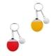 thumbnail image 4 of 2x Creativo Tenis De Mesa Raqueta De Ping-pong Y Bola Colgante Llavero Rojo Amarillo, 4 of 4