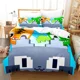 thumbnail image 1 of v2106 Bed Sheets Cat Pet Simulator X Bedding Set Single Twin Full Queen King Size Aldult Bed Set Boys Bedroom Duvet Cover Sets Anime Bed Sheet Se 3-Piece Bedding Set (1 Duvet Cover + 2 Pillow Shams) B, 1 of 5