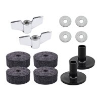 Bothyi - Fieltros De Soporte Para Platillos De Φ4Cm, 14 Uds., Para Batería Con Tuercas De Mariposa, Repuesto De Platillos, Color Gris