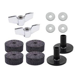 Bothyi - Fieltros De Soporte Para Platillos De Φ4Cm, 14 Uds., Para Batería Con Tuercas De Mariposa, Repuesto De Platillos, Color Gris