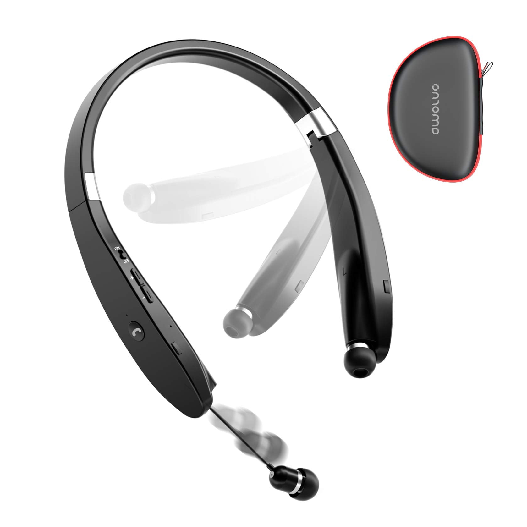 Auriculares Bluetooth Amorno, Banda Plegable Para El Cuello Con Micrófono