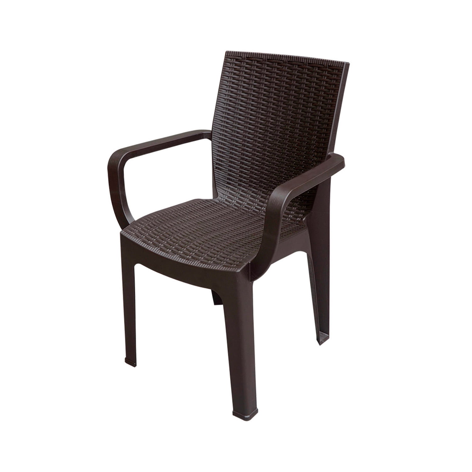 Genérico - Silla Ratan Corsa Con Brazos Café