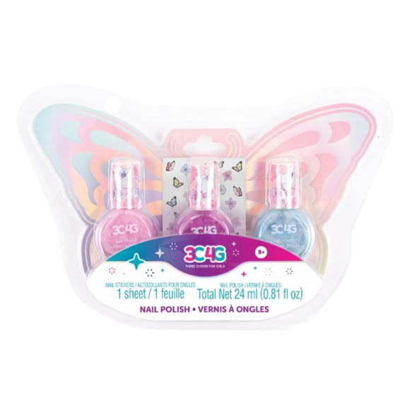 Esmalte de Uñas y Stickers Mariposa 3ú. Colores 10043
