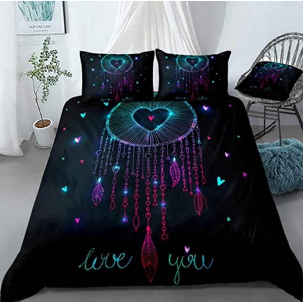 Love You Dream Catcher Quilt Duvet Cover Set Soft Kids Home Textiles3-Piece Bedding Set