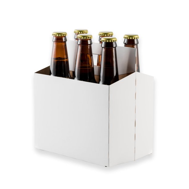 Cartulina ICE N COLD, paquete de 6 botellas de 12 onzas, color blanco, 150 unidades