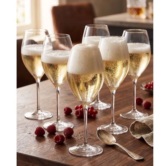 Set 6 Copas de Vino y espumante Vidrio 425 ml Transparente