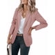thumbnail image 1 of Blazer Cicy Bell para mujer, casual, con frente abierto, oficina, trabajo, color rosa nude, 1 of 6