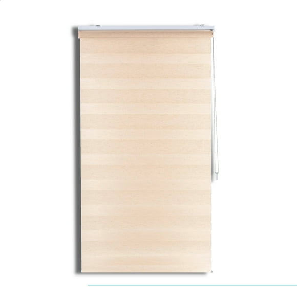 Cortina Roller Duo Zebra Día y Noche Beige 150 X 165 Cm Sin Cenefa Sunfree