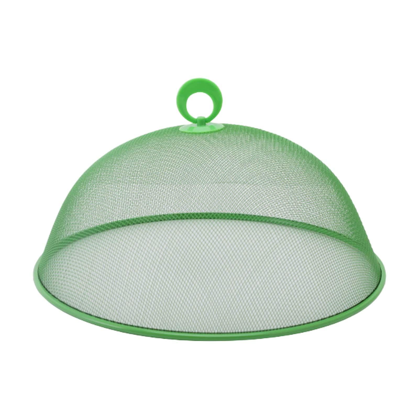 Magideal - Cubierta De Malla Metálica Para Alimentos, Cubierta De Placa De Pantalla De Cúpula Sólida, Reutilizable, De 11.02 Pulgadas, Para Refrigerios De Fiesta Verde