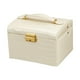 thumbnail image 2 of Caja De Almacenamiento De Joyas Multicapas Para Relojes Regalo De Novia Mujeres Niñas Blanco, 2 of 5