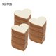 thumbnail image 3 of Uxcell 50 piezas de corazones de madera sin terminar 2" x 2" x 0.1" cortes de madera natural en blanco para manualidades de bricolaje, 3 of 5