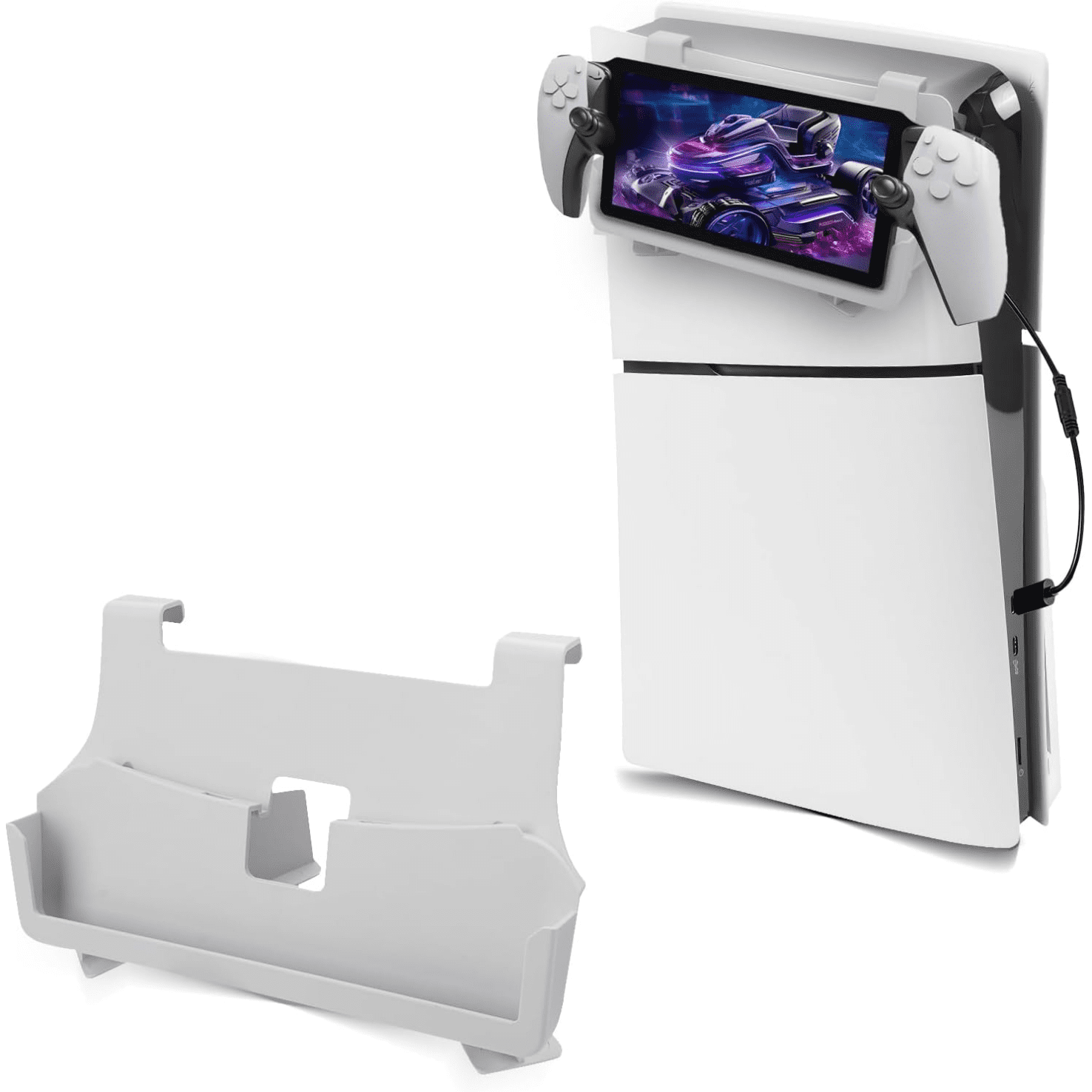 Genérico - Soporte De Carga Para Playstation Portal Remote Player,soporte De Escritorio Para Ps5 Portal,conveniente Trípode De Carga Soporte Giratorio Para P5 Portal-blanco